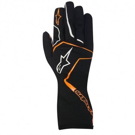 Ръкавици Детски ръкавици за картинг Alpinestars Tech-1 K Race (вътрешен шев), черен/оранжев | race-shop.bg