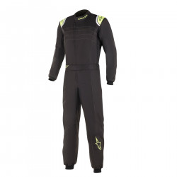 FIA Race suit ALPINESTARS KMX-9 V2 Black/Yellow