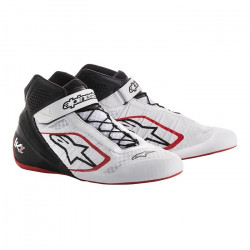 Състезателни обувки ALPINESTARS Tech-1 KZ - бяло/черно/червено