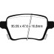 Спирачни дискове и накладки EBC Задни спирачни накладки EBC Ultimax OEM Replacement DPX2250 | race-shop.bg
