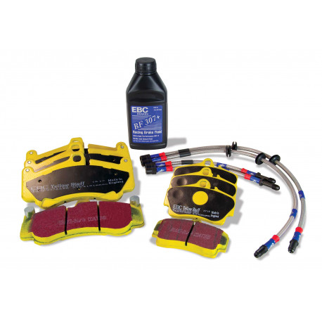 Спирачни дискове и накладки EBC EBC Yellowstuff kit PLK1286 - Комплект накладки, маркучи, спирачна течност | race-shop.bg