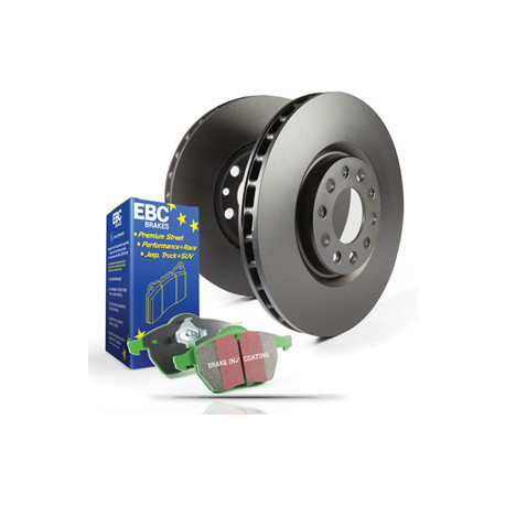 Спирачни дискове и накладки EBC Преден комплект EBC PD01KF053 - Спирачни дискове Premium OE + накладки Greenstuff | race-shop.bg