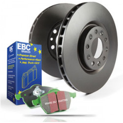 Преден комплект EBC PD01KF479 - Спирачни дискове Premium OE + накладки Greenstuff