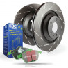 Преден комплект EBC PD06KF532 - Спирачни дискове Ultimax Grooved + накладки Greenstuff