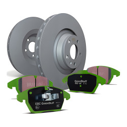 Заден комплект EBC PD01KR251 - Спирачни дискове Premium OE + накладки Greenstuff
