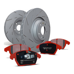 Заден комплект EBC PD07KR004 - Спирачни дискове Ultimax Grooved + накладки Redstuff Ceramic