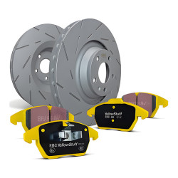 Заден комплект EBC PD08KR097 - Спирачни дискове Ultimax Grooved + накладки Yellowstuff