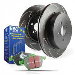Заден комплет EBC PD16KR010 - Спирачни дискове BSD Grooved + накладки Greenstuff