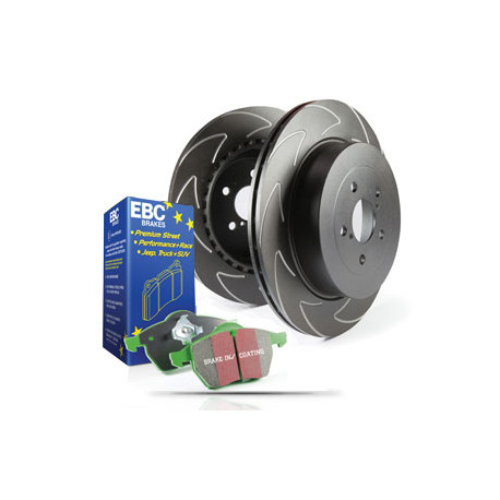 Спирачни дискове и накладки EBC Заден комплет EBC PD17KR001 - Спирачни дискове BSD Grooved + накладки Redstuff Ceramic | race-shop.bg