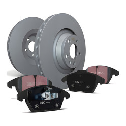 Преден + Заден комплект EBC PD40K069 - Спирачни дискове Premium OE + накладки Ultimax OE