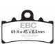 Спирачни дискове EBC Мото EBC Спирачни накладки Organic FA FA606 | race-shop.bg