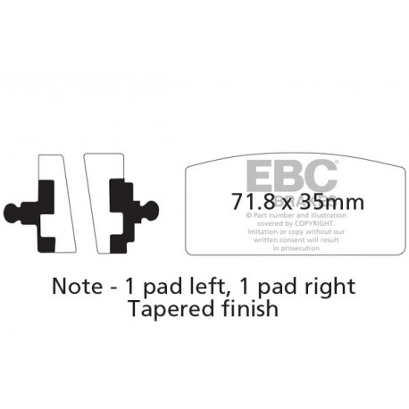 Спирачни дискове EBC Мото EBC Спирачни накладки Organic FA022 | race-shop.bg