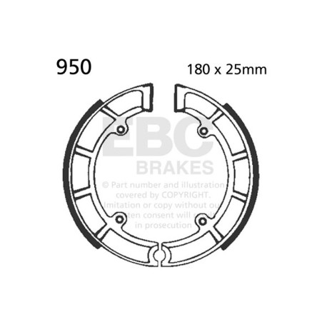 Спирачни дискове EBC Мото EBC Предни спирачни челюсти Plain 950 | race-shop.bg