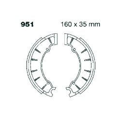 EBC Предни спирачни челюсти Plain 951