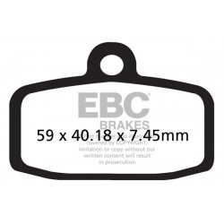 EBC Спирачни накладки Organic FA612TT