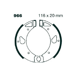 EBC Предни спирачни челюсти Plain 966