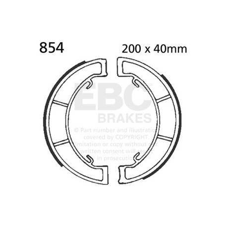 Спирачни дискове EBC Мото EBC Предни спирачни челюсти Plain 854 | race-shop.bg