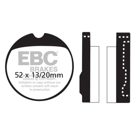 Спирачни дискове EBC Мото EBC Спирачни накладки Organic FA FA013 | race-shop.bg