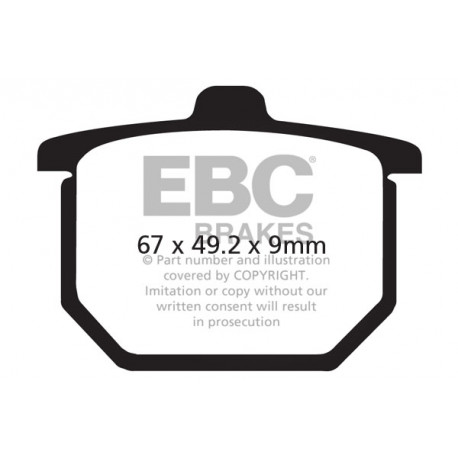 Спирачни дискове EBC Мото EBC Спирачни накладки Organic FA031 | race-shop.bg