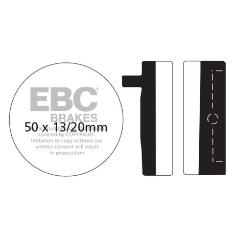 Спирачни дискове EBC Мото EBC Спирачни накладки Organic FA FA012 | race-shop.bg