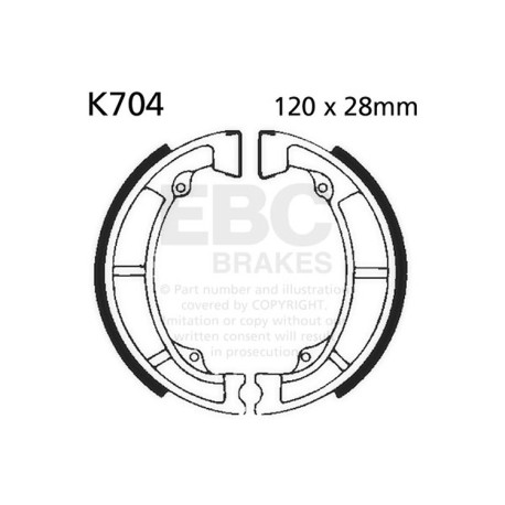 Спирачни дискове EBC Мото EBC Спирачни челюсти Plain K704 | race-shop.bg