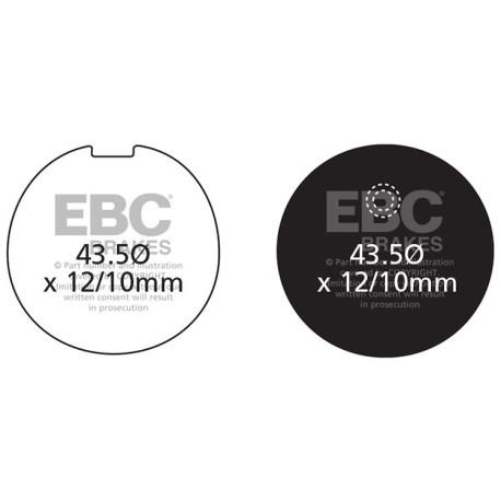 Спирачни дискове EBC Мото EBC Спирачни накладки Organic FA FA039 | race-shop.bg