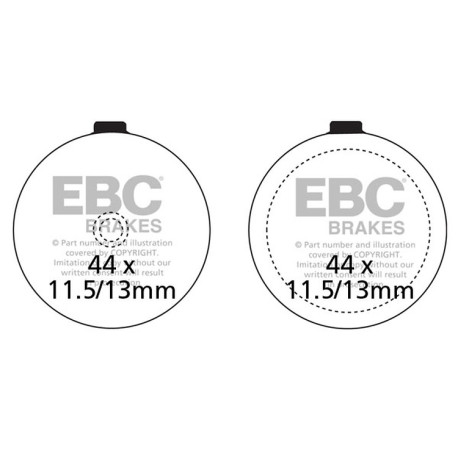 Спирачни дискове EBC Мото EBC Спирачни накладки Organic FA FA046 | race-shop.bg
