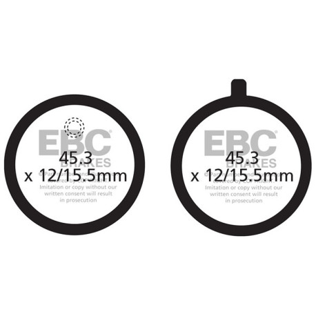 Спирачни дискове EBC Мото EBC Спирачни накладки Organic FA FA028 | race-shop.bg