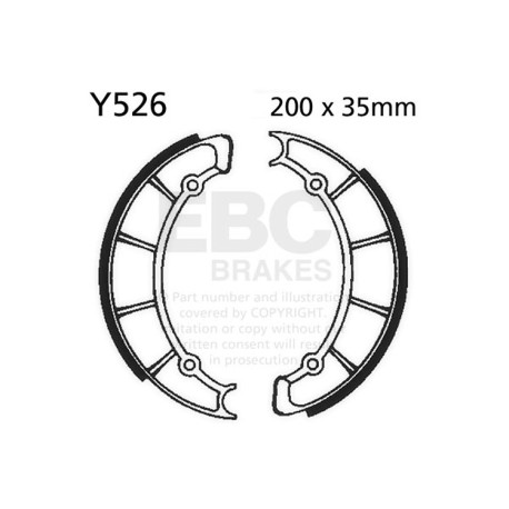 Спирачни дискове EBC Мото EBC Спирачни челюсти Plain Y526 | race-shop.bg