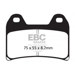 EBC Спирачни накладки Semi-Sintered FA244V