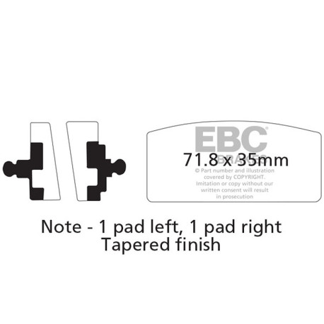 Спирачни дискове EBC Мото EBC Спирачни накладки V Semi-Sintered FA022V | race-shop.bg