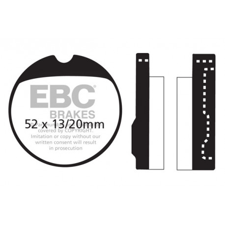 Спирачни дискове EBC Мото EBC Спирачни накладки Semi-Sintered FA013V | race-shop.bg