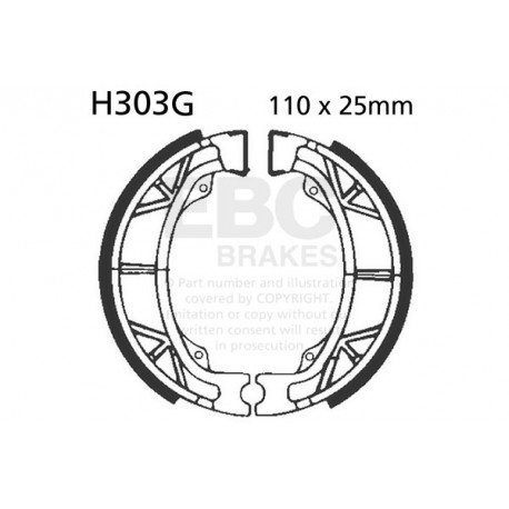 Спирачни дискове EBC Мото EBC Спирачни челюсти Grooved H303G | race-shop.bg