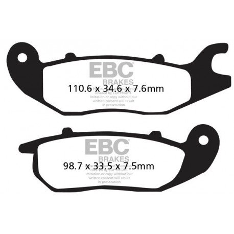 Спирачни дискове EBC Мото EBC Спирачни накладки Sintered FA375HH | race-shop.bg