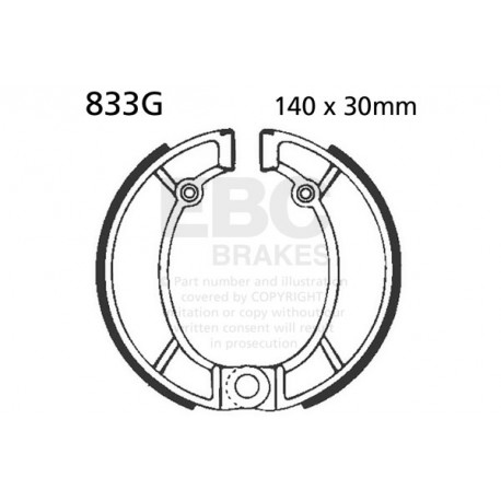 Спирачни дискове EBC Мото EBC Спирачни челюсти Grooved 833G | race-shop.bg