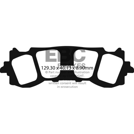 Спирачни дискове EBC Мото EBC Спирачни накладки Double-H Sintered FA717HH | race-shop.bg