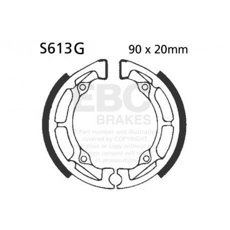 Спирачни дискове EBC Мото EBC Спирачни челюсти Grooved S613G | race-shop.bg