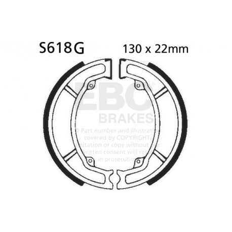 Спирачни дискове EBC Мото EBC Спирачни челюсти Grooved S618G | race-shop.bg