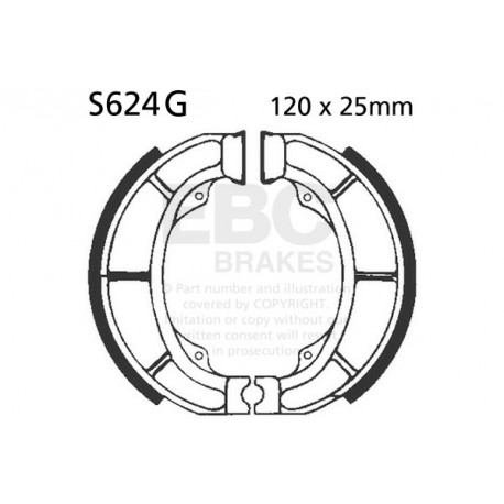 Спирачни дискове EBC Мото EBC Спирачни челюсти Grooved S624G | race-shop.bg