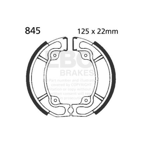Спирачни дискове EBC Мото EBC Задни спирачни челюсти Plain 845 | race-shop.bg