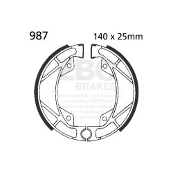 EBC Задни спирачни челюсти Plain 987