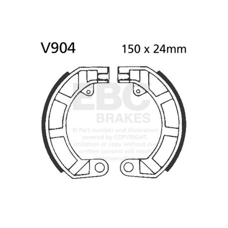 Спирачни дискове EBC Мото EBC Спирачни челюсти Plain V904 | race-shop.bg