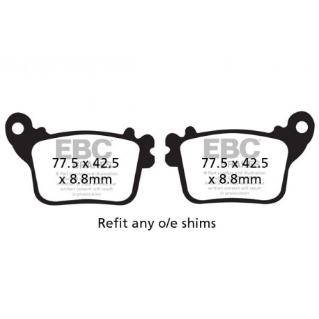 Спирачни дискове EBC Мото EBC Спирачни накладки Organic FA436 | race-shop.bg