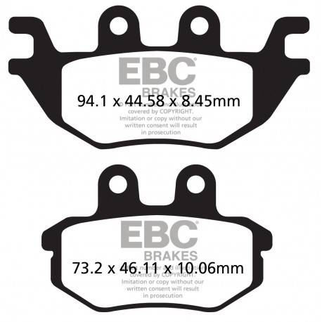 Спирачни дискове EBC Мото EBC Спирачни накладки Carbon TT FA686TT | race-shop.bg