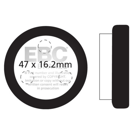 Спирачни дискове EBC Мото EBC Спирачни накладки Organic FA FA021 | race-shop.bg