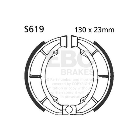 Спирачни дискове EBC Мото EBC Спирачни челюсти Plain S619 | race-shop.bg