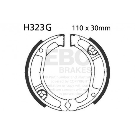 Спирачни дискове EBC Мото EBC Спирачни челюсти Grooved H323G | race-shop.bg