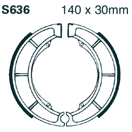 Спирачни дискове EBC Мото EBC Спирачни челюсти Grooved S636G | race-shop.bg