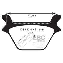 EBC Спирачни накладки V Semi-Sintered FA200V