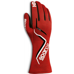 Състезателни ръкавици Sparco LAND с FIA (вътрешни шевове) червен